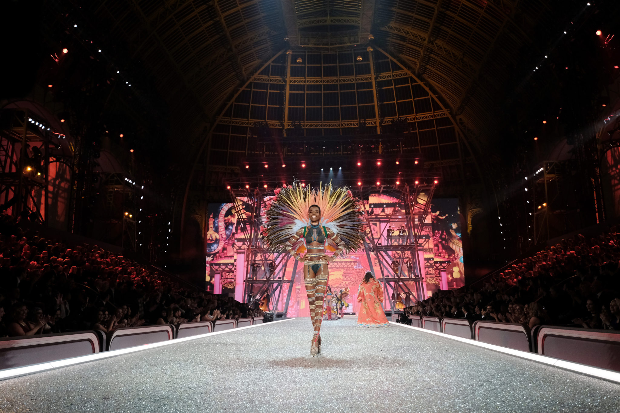 PARIS, FRANCE - NOVEMBER 30: Maria Borges walks the runway during the 2016 Victoria's Secret Fashion Show on November 30, 2016 in Paris, France. (Photo by Dimitrios Kambouris/Getty Images for Victoria's Secret)